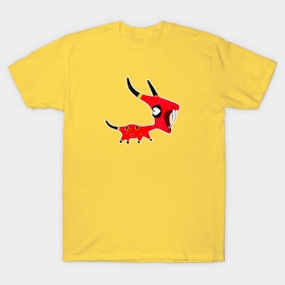 Cute and Scary Red Horned Creature T-Shirt